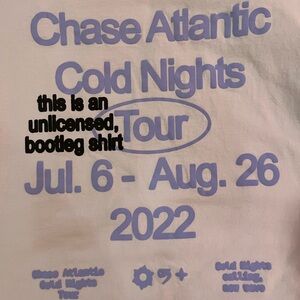 Chase Atlantic Cold Nights Tour Shirt